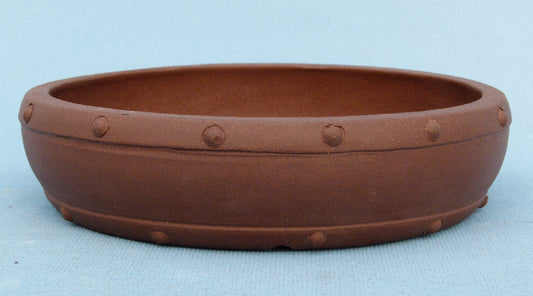 Round Unglazed Quality Bonsai Drum Pot - 10"