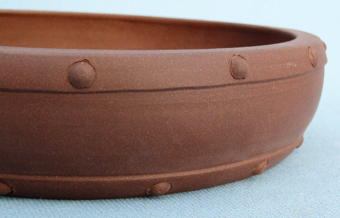 Round Unglazed Quality Bonsai Drum Pot - 10"