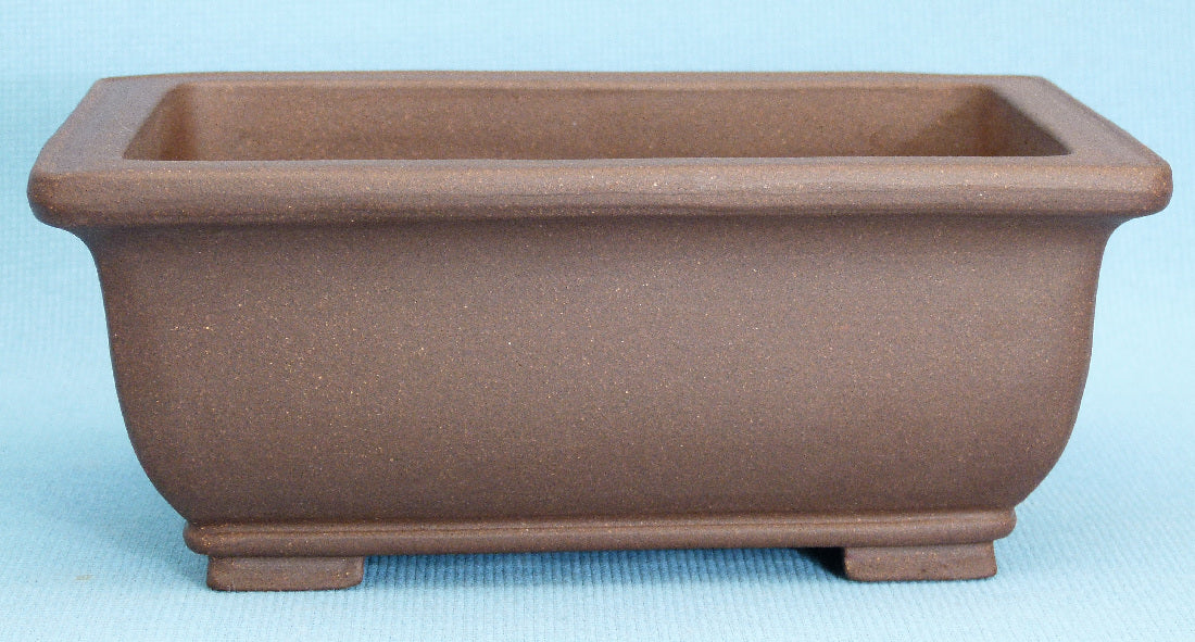 10.2" (26cm) Deep Rectangular Unglazed Bonsai Pot
