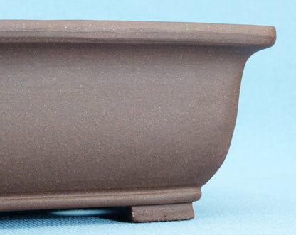 10.2" (26cm) Deep Rectangular Unglazed Bonsai Pot