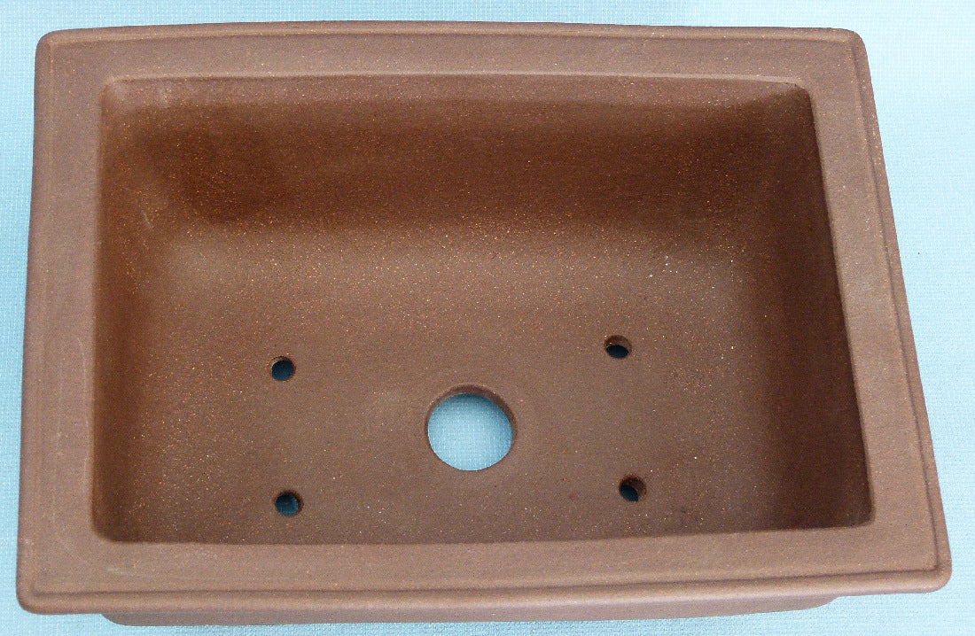 12" (30cm) Deep Rectangular Unglazed Bonsai Pot
