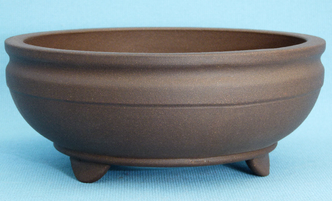 Deep Round Unglazed Quality Bonsai Pot - 10"
