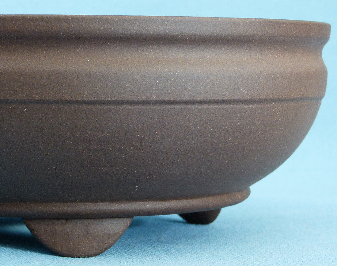 Deep Round Unglazed Quality Bonsai Pot - 10"