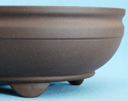 Deep Round Unglazed Quality Bonsai Pot - 10"