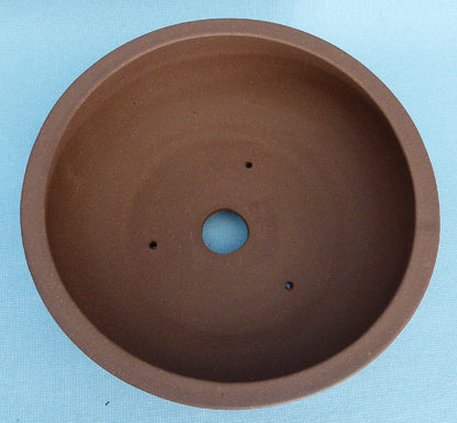 Deep Round Unglazed Quality Bonsai Pot - 10"
