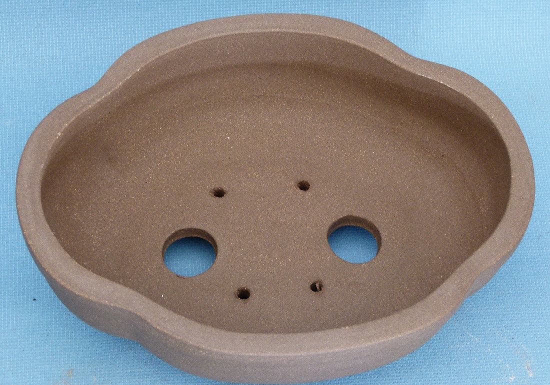 Oval Unglazed Bonsai Pot - 10"