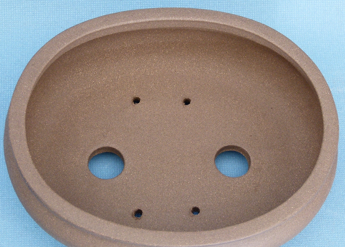 Oval Unglazed Bonsai Pot - 10"
