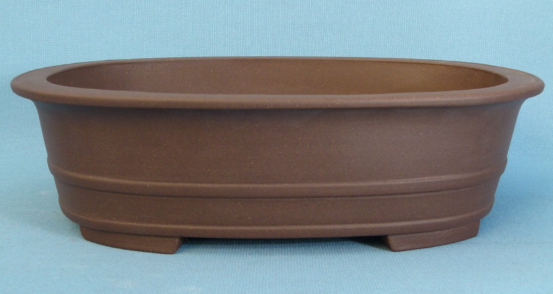 Oval Unglazed Quality Bonsai Pot - 16"