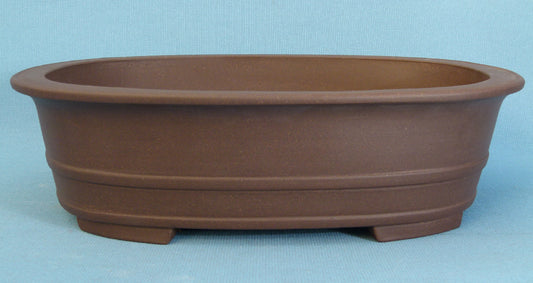 Oval Unglazed Quality Bonsai Pot - 16"