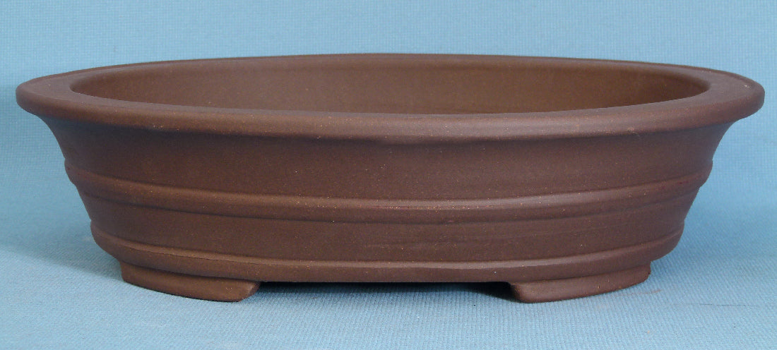 Oval Unglazed Quality Bonsai Pot - 15"