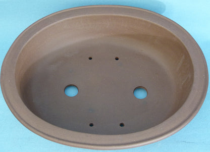 Oval Unglazed Quality Bonsai Pot - 15"