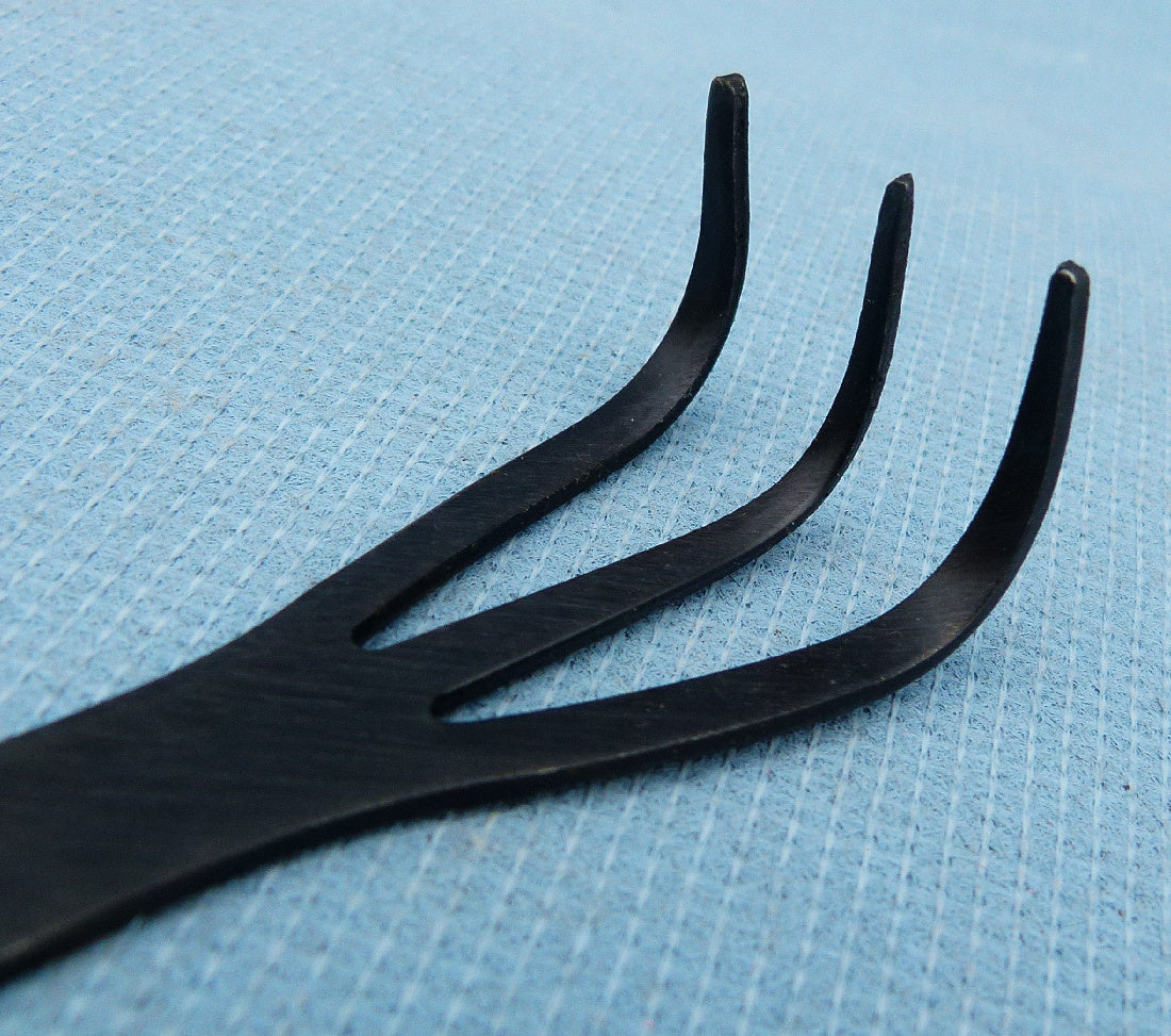 Bonsai Basics Repotting Rake & Spatula Black Steel.