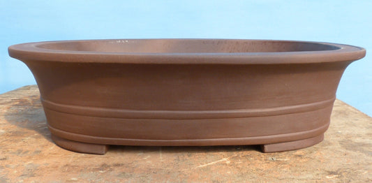 Large Oval Unglazed Bonsai Pot - 22"