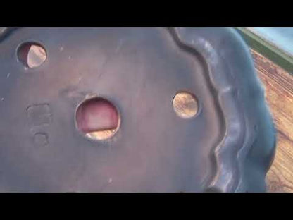 EXCEPTIONAL Round Glazed Bonsai Pot by Master Zhu - 12"