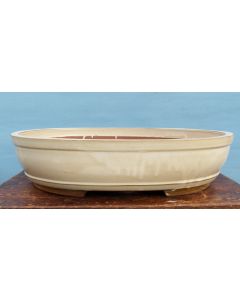 Quality Glazed Large Oval Bonsai Pot  - 22"