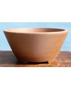 Deep Round Unglazed Quality Bonsai Pot - 14" 