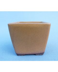 Deep Square Glazed Japanese Made Bonsai Pot - 3.5"
