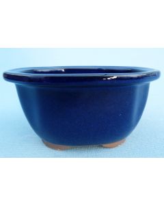 Oval Glazed Japanese Made Bonsai Pot - 6.5"