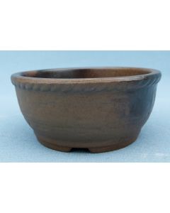 High Quality Japanese Unglazed Round Bonsai Pot - 5"