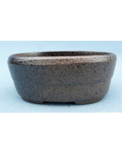 High Quality Japanese Unglazed Oval Bonsai Pot - 4"