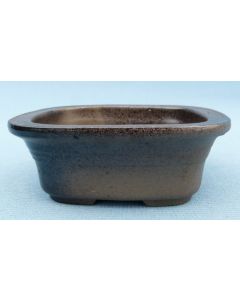 High Quality Japanese Unglazed Rectangular Bonsai Pot - 4.5"