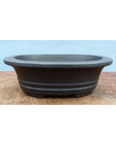 Bonsai Basics - Oval Unglazed Bonsai Pot - 7"