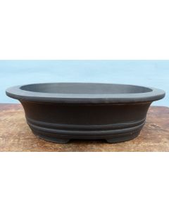 Bonsai Basics - Oval Unglazed Bonsai Pot - 9"