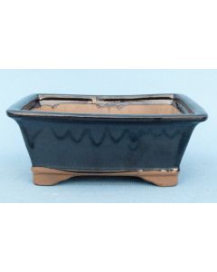 Glazed Rectangular Bonsai Pot - 10" - SECOND