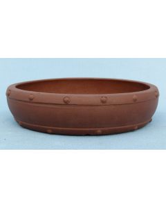 Round Unglazed Quality Bonsai Drum Pot - 10"