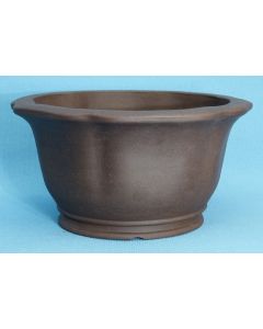 Deep Round Unglazed Quality Bonsai Pot - 11"
