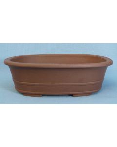 Oval Unglazed Quality Bonsai Pot - 14"