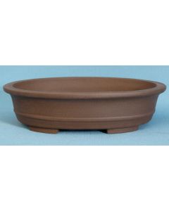 Oval Unglazed Quality Bonsai Pot - 12"