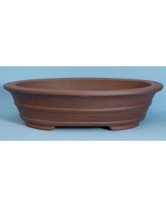 Oval Unglazed Quality Bonsai Pot - 15.5"