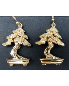 Bonsai Jewellery Gilt Sterling Silver Drop Earrings