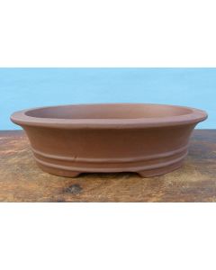 Bonsai Basics - Oval Unglazed Bonsai Pot - 10"