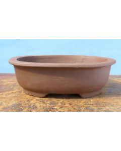 Bonsai Basics - Oval Unglazed Bonsai Pot - 7" - Being hand made basic quality some finish, colour and size variations, minor distortions and marks can occur.
