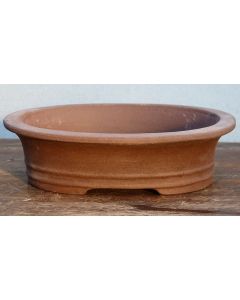 Oval Unglazed Bonsai Pot - 8"