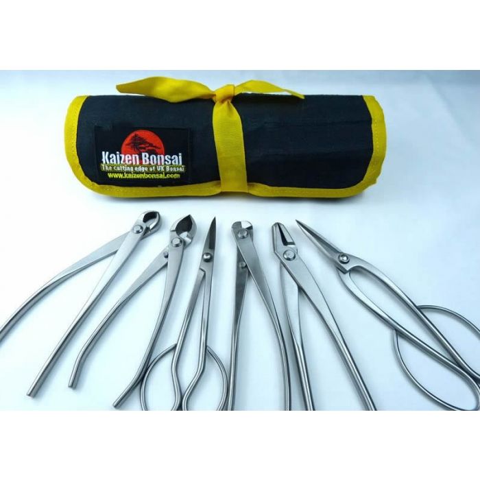 6 Piece American Bonsai Stainless Steel Standard Issue Set & Tool Roll