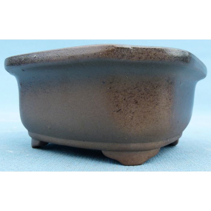 A23-45-3 Japanese Unglazed 13.5" Bonsai Oval Pot 