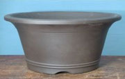 Deep Round Unglazed Bonsai Pot - 11"