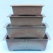 Recycled Plastic Bonsai Pots - Rectangular - 4 Size Options